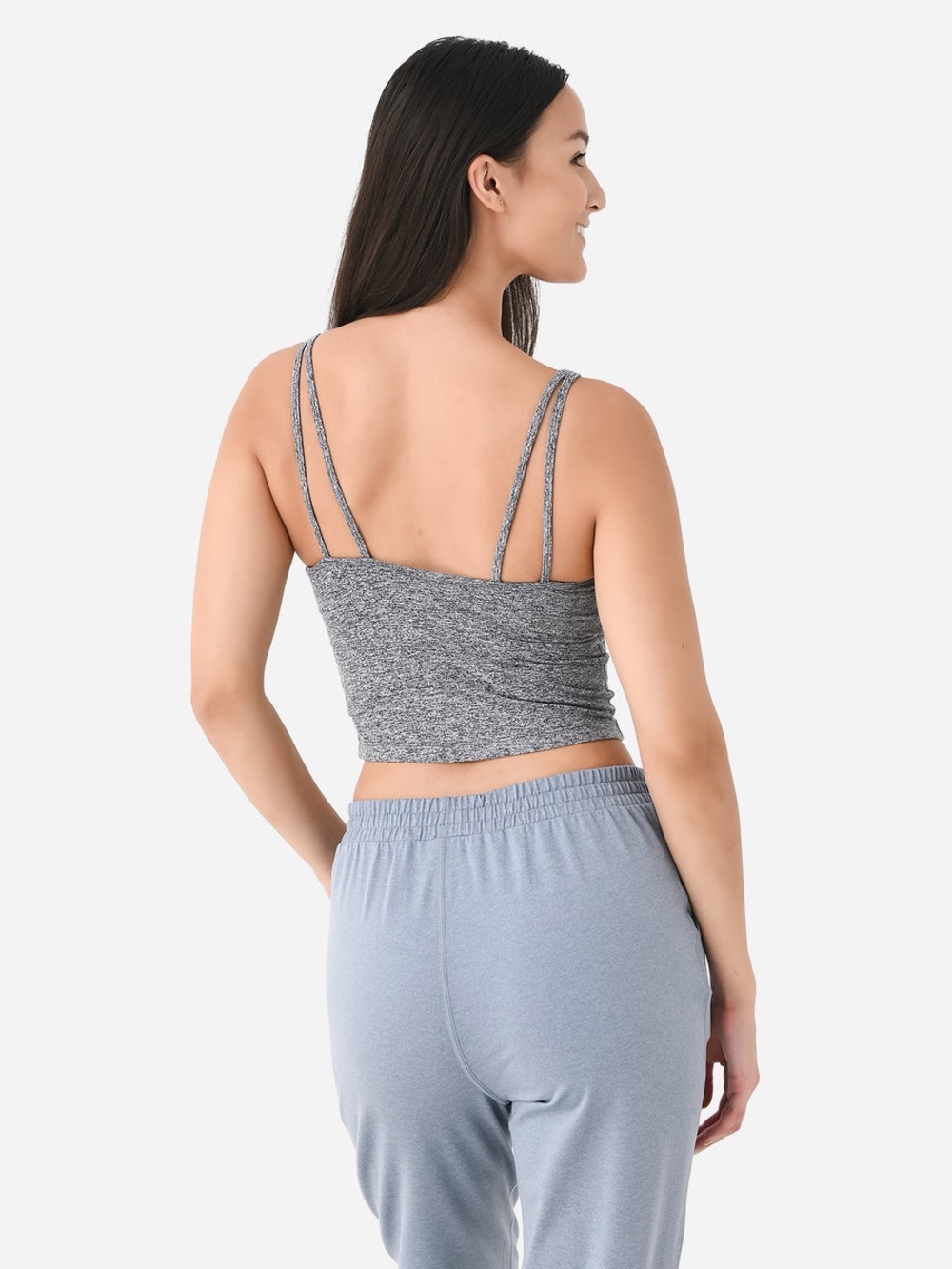 Vuori Halo Essential Cropped Tank Bundle XS Black + Heather Gray - Picture 5 of 7